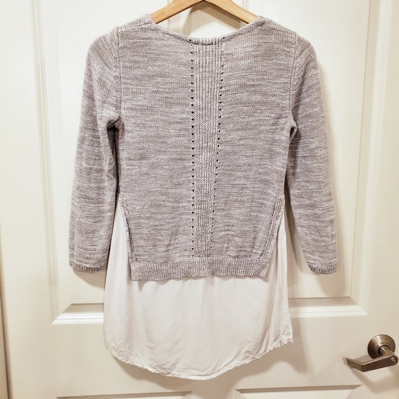 Anthropologie Moth Gray Layered Aselin Pullover - Picture 4 of 6